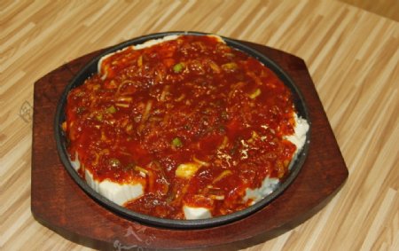 韩式铁板豆腐