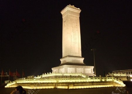 夜色中的人民英雄纪念碑