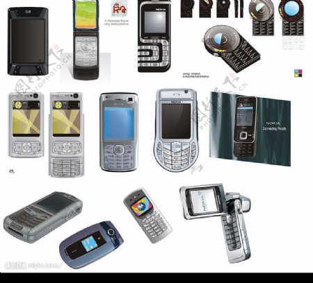 各类品牌手机矢量图
