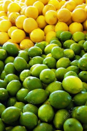 黄色绿色柠檬水果图片图片