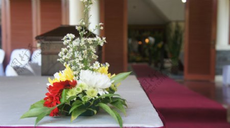 婚礼上的花束图片
