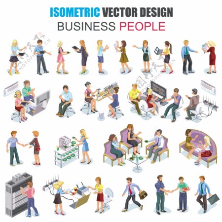 工作商务人物矢量EPS设计素材