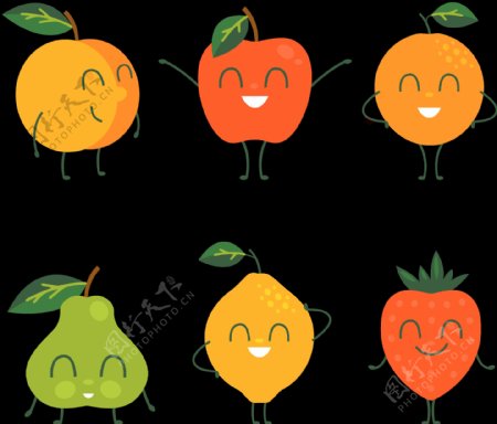 可爱的水果插画图标免抠png透明图层素材