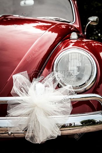 红色汽车车辆复古灯经典老爷车礼甲壳虫大众汽车大众汽车婚姻婚礼汽车