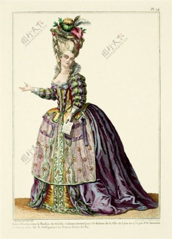 古典欧式女装长裙设计图