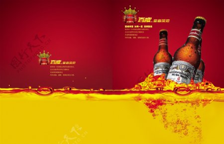 PSD啤酒产品画册封面素材下载