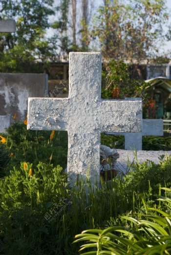 墓地十字架图片