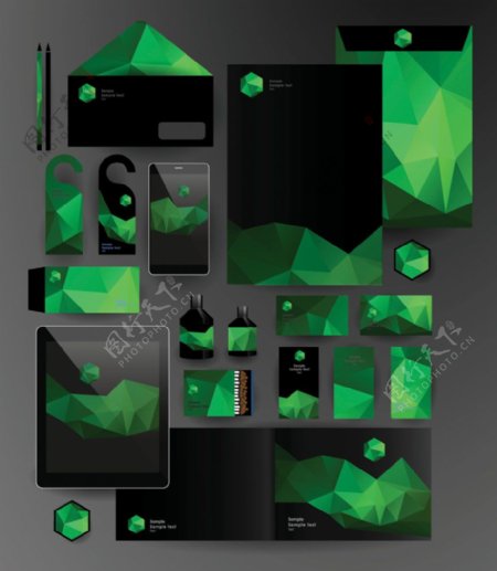 绿色环保VI设计矢量素材