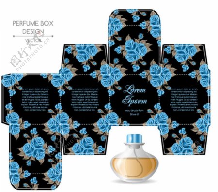 香水盒包装设计矢量素材下载