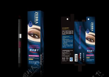 彩妆眼线液AI源文件化妆品包装睫毛膏欧美