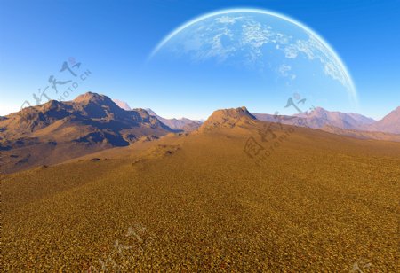 沙漠和星球图片