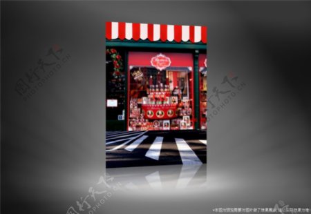 卖糖果的店铺影楼摄影背景图片
