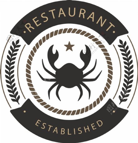 复古餐馆图标设计