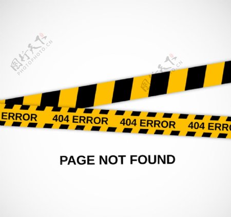 404错误页面矢量模板设计