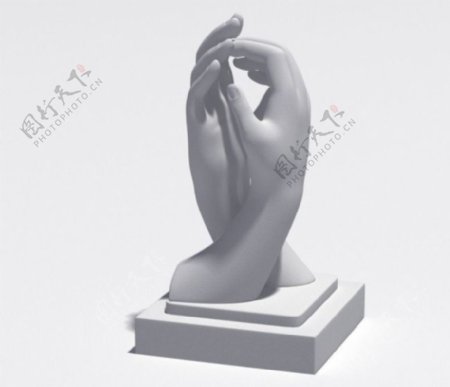 MAX雕刻艺术手型3D模型