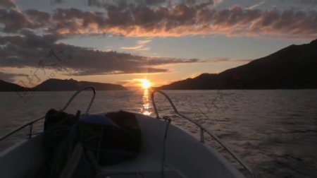 船只夕阳视频素材