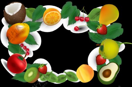 各种彩色水果插画图标免抠png透明素材