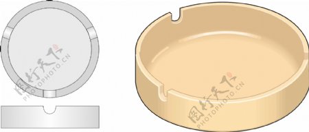 烟灰缸VI办公用品类AI格式0089