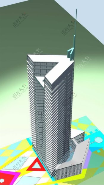MAX高层建筑商业大楼3D模型