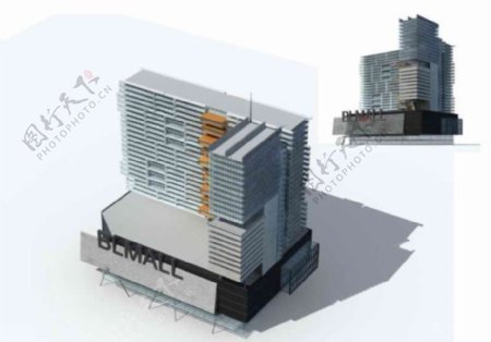 MAX欧式的三层别墅3D模型