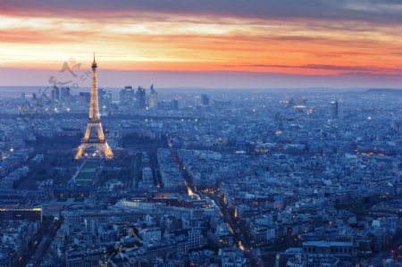 巴黎夜景风景图片