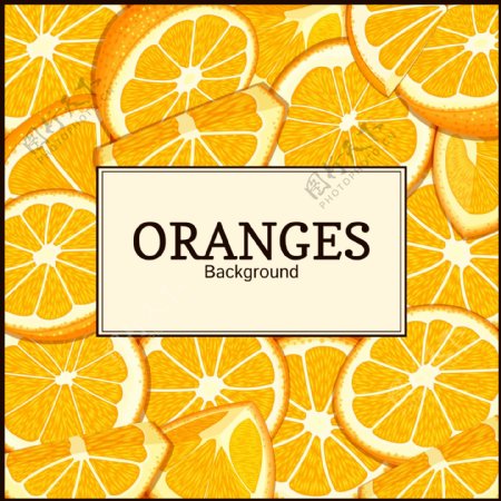 橙子水果背景