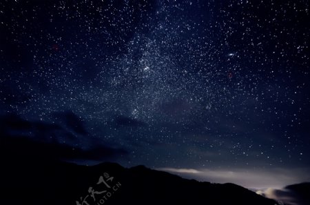 美丽的繁星夜景图片