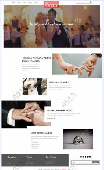 婚礼策划网页素材