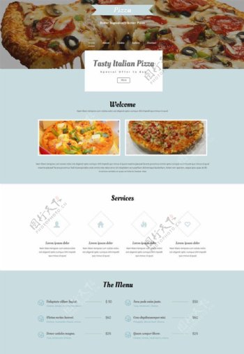 披萨美食网页素材