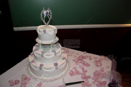 婚礼现场的蛋糕