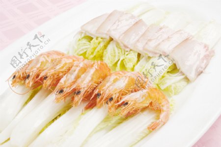 国内美食白菜虾图片
