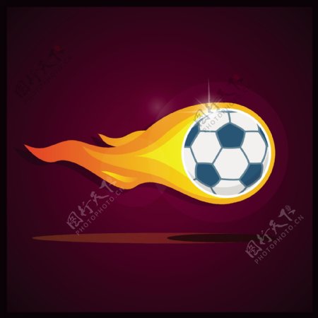 足球燃烧背景设计