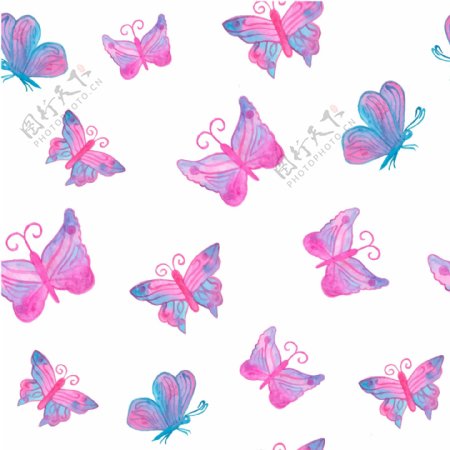 水彩蝴蝶图案设计