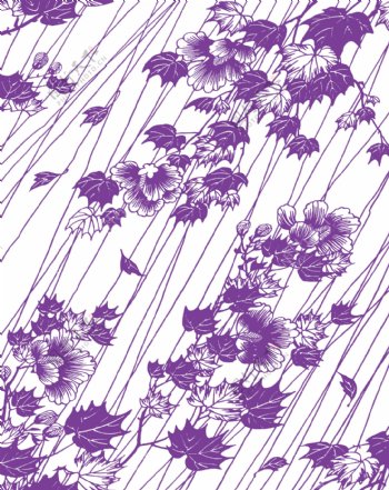 紫叶情移门图案