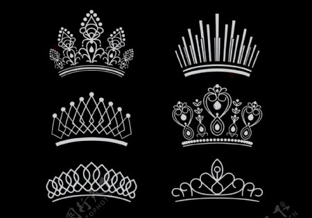 手绘线性皇冠