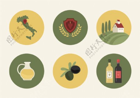 橄榄油素材图标