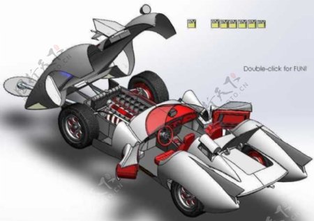 摩托车机械模型