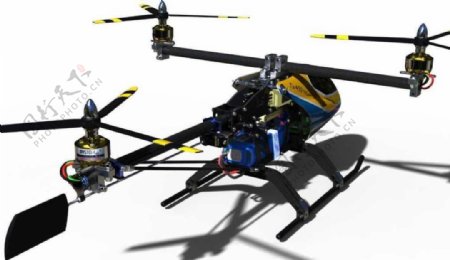 三轴飞行器电动直升机机械模型