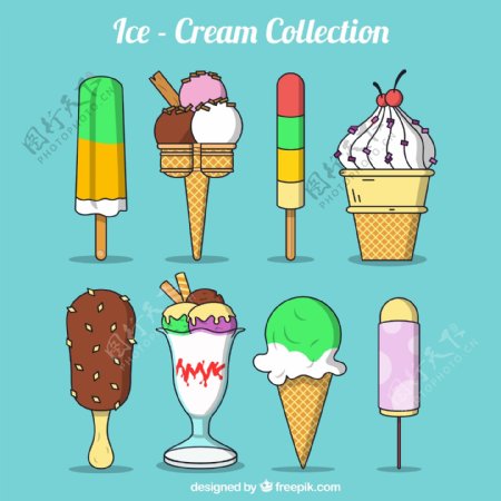 夏季冰淇淋素材