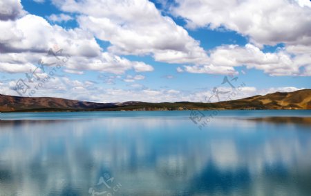高清湖水背景素材图片