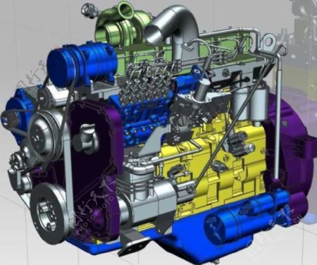 柴油发动机机械模型