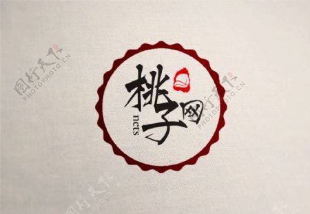 桃子网logo设计