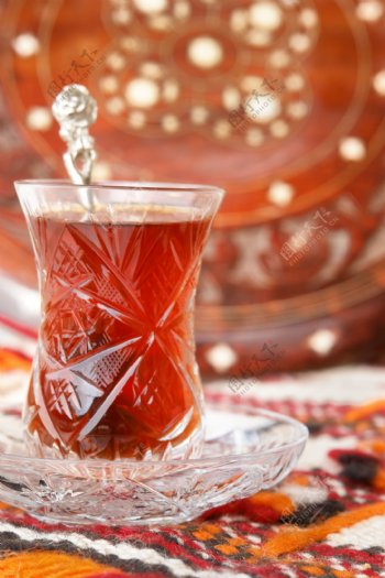 土耳其茶摄影图片