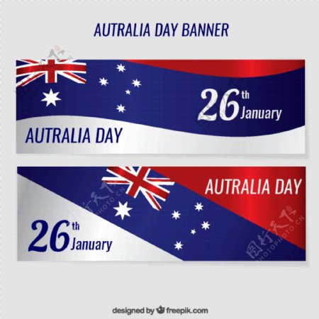 澳大利亚天包波浪形旗帜