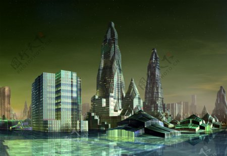 未来城市夜景