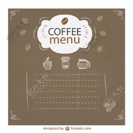 咖啡菜单黑板设计