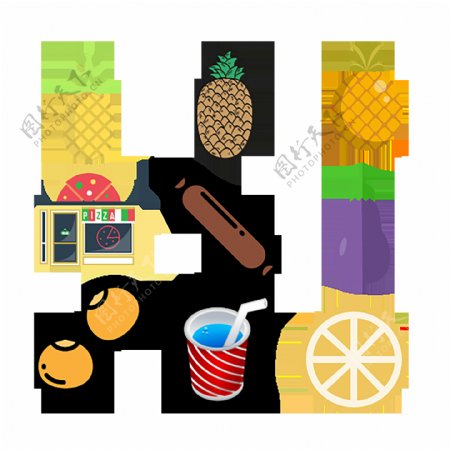 水果食物食品ICON图标标志图片