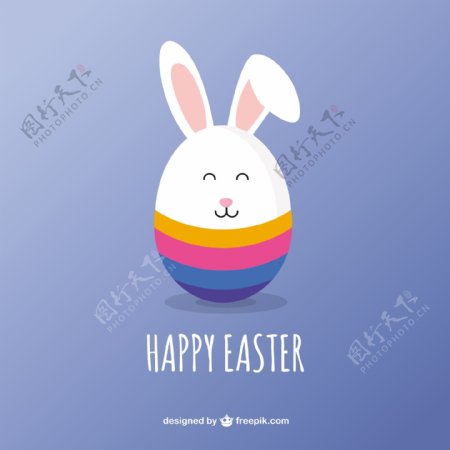 可爱的复活节兔子卡