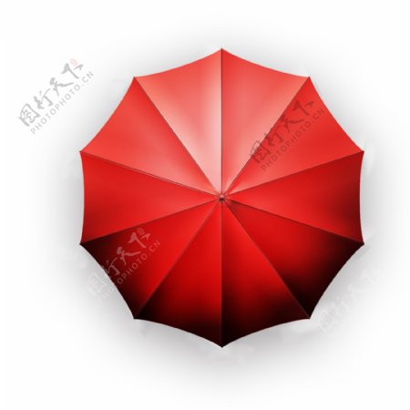 红色伞面