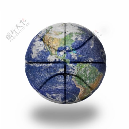 创意世界地图篮球